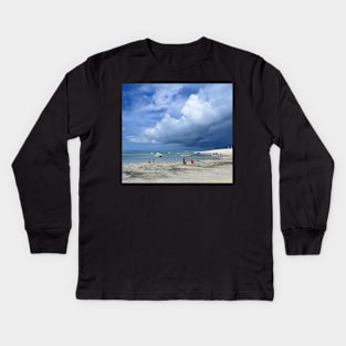 Cloudy Day at the Beach in Zanzibar Kids Long Sleeve T-Shirt